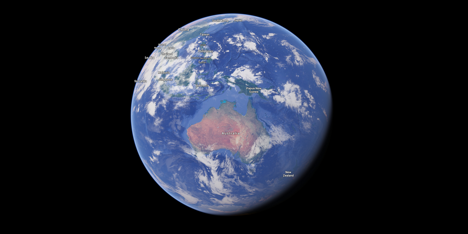 Satellite image of Australia, Source: Google Maps